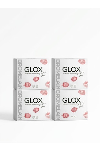 Glox Tea Bromelain Mixed Powder Tea Bromelain İçeren 4 Aylık Kullanım 240 Şase