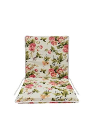 Sandalye Minderi Arkalıklı Lastikli Süngerli-4 Adet(Ingiliz Gülü) (521013441)
