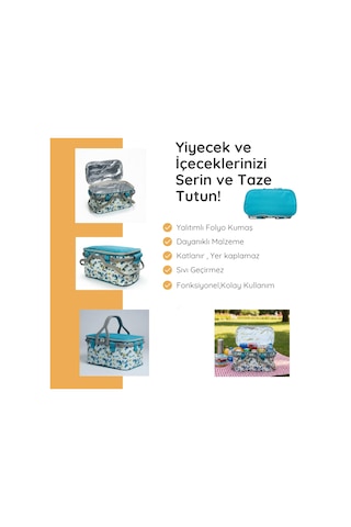 20 Lt Termal Piknik Sepeti -356 Çok Renkli