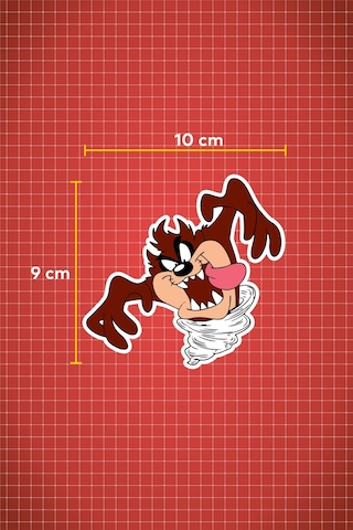 10 X 9 Cm Tazmanya Canacarı Sticker Motor Araba Kask Laptop Sticker