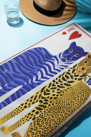 Dijital Baskı Plaj Deniz Havlusu Leopar Desenli Peştamal Hvl0140 Renkli