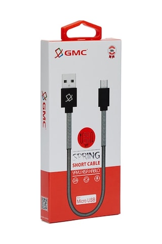 Gmc Micro Usb Spring Yaylı Kısa Kablo 30cm