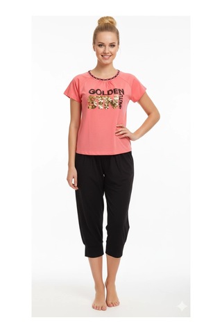 Meks Berrak Bayan Yazlık Pijama Takımı 5242 - Renk: Yeşil / Beden: S AÇIK GRİ