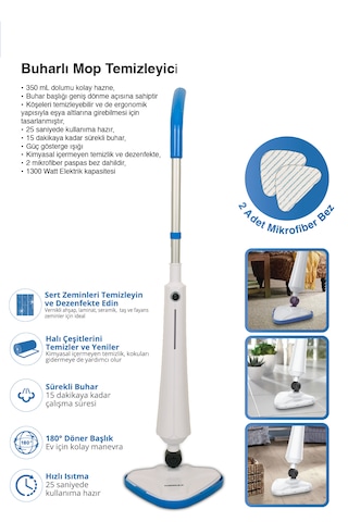 Thomax JJ-SC 022B Antibakteriyel Basınçlı Buharlı Temizleyici Mop