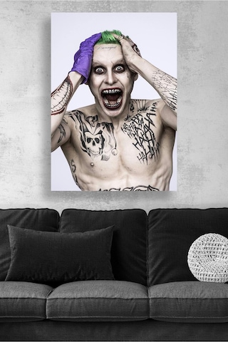 Joker Tarzı Çarpıcı Palyaço Tasarımlı Kanvas Tablo İle Duvarda Modern Dramatik Dekor Etkisi