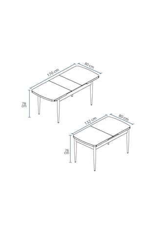 Lamina Siyah Mermer Mdf 80x132 Ahşap Ayaklı Açılır Üstkalite Mutfak Masası,yemek Masası,salon Masası Siyah Mermer Desen