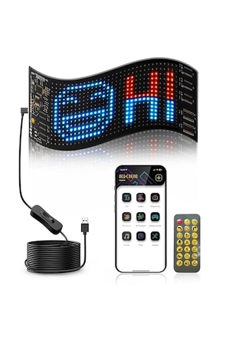 Yenilzd Matrix Kayan Yazı Emoji Led Ekran Programlanabilir 17x7c