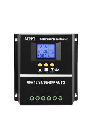 1 Paket 60a Mppt Solar Şarj Regülatörü Siyah