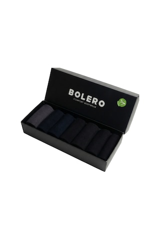 Bolero Premium Dikişsiz Erkek Bambu Soket Çorap 7'li Paket Kutulu Çok Renkli