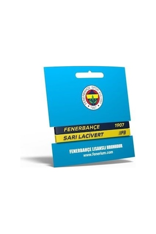 Fenerbahçe 2'li Sarı Lacivert Bileklik Ahşap Kutulu 001