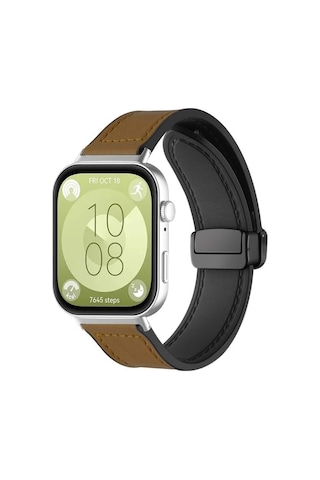 Watch Fit 4/4 Pro/fit 3 İle Uyumlu Hybrid Loop Kordon Manyetik Kilit Mekanizmalı Fıt 4 Kayış Bileğe Göre Ayarlanabilen 1.sınıf Kaplama Deri Görünümlü Fit 4 Pro Kordon