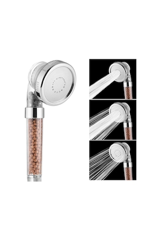 Roichil %50 Su Tasarruflu Ve Arıtmalı Doğal Taşlı Banyo El Duş Başlığı Ahşap