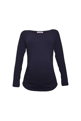 Luvmabelly 2301-2309 Pamuklu Uzun Kollu Hamile T-shirt-lacivert