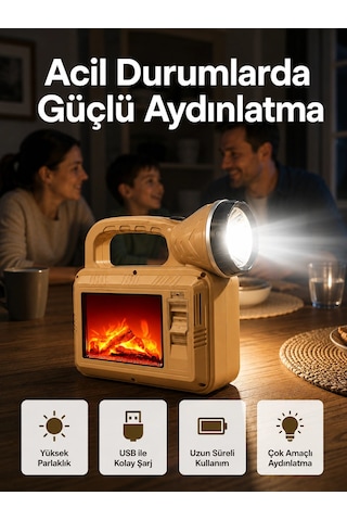 Mey İthalat Solar Alev Lambası Kamp, Bahçe Ve Dış Mekan İçin Çok Renkli