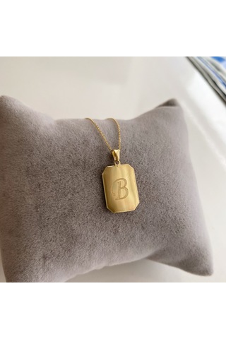 Simurg Jewellery 14 Ayar Altın Harfli Plaka Kolye