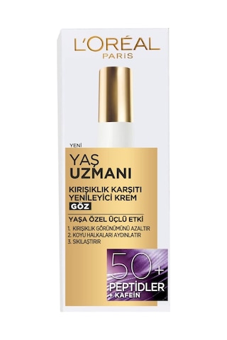 L'oreal Paris Yaş Uzmanı 50+ Kırışıklık Karşıtı Yenileyici Göz Kremi