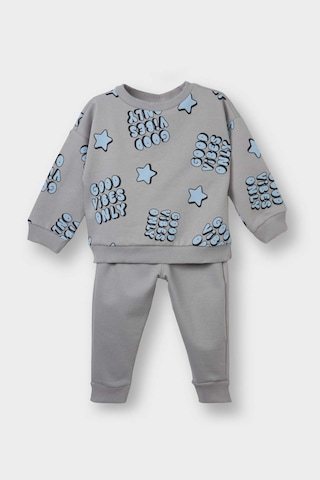 Defacto Erkek Bebek 2li Takım Desenli Sweatshirt Alt F0234a525augr52 Gri