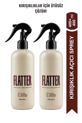 Flatter Kırışıklık Açıcı & Kumaş Bakım Spreyi - Ütüsüz Pratik Çözüm 400ml X 2 2'li Set