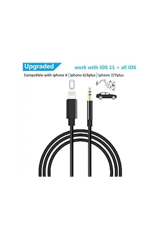 Apple Uyumlu iPhone 7 8 X 7 Plus 8 Plus Lightning To 3.5Mm Jack Aux Kablo
