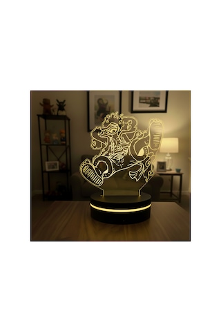Luffy Gear 5 , One Piece - 3 Boyutlu 16 Renk Dekoratif Gece Lambası 3d