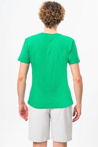 Benetton Bnt-m099-r-23y Erkek T-shirt Bnt-m099-r-r1938 Yeşil
