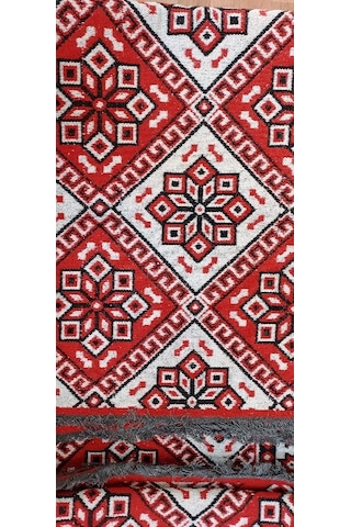 Makine Dokuması Çiçekli Desenli 3 Mekik Büyük Kalın Kilim