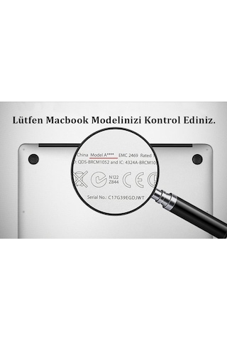 Macbook Air Uyumlu M1 2020 A2337 13" Silikon Klavye Koruyucu