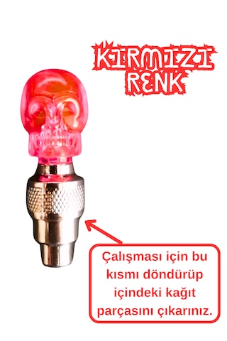 2 Çift Hareket Sensörlü Led Işıklı Sibop Kafatası Şekilli