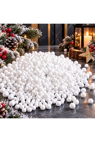 900 Adet Beyaz Yapay Kar Tanesi Yılbaşı Ağacı Süsleri Noel Ağacı Süsleri Vitrin Mekan Süsleme Diğer