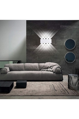 Led Duvar Lambası İç Aydınlatma Aplik Lamba Ac85-265v Ev Dekor Aydınlatma Armatürü İçin 6w Cold White Beyaz