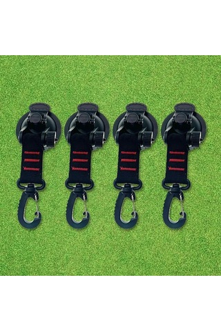 Skycity Kamp Çadırı 360 Dönebilen Süksiyon Cup Kroketi Seti - 4 Süksiyon + 4 S Şekilli Krokett + Temizlik Mendili + Taşıma Çantası Çok Renkli