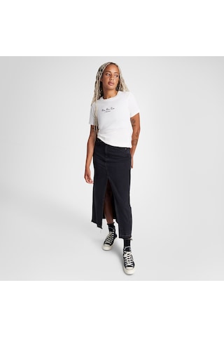 Converse High Tops Kadın Nakışlı Krem T-shirt