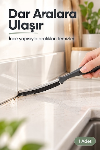 Derz Arası Dar Alan İnce Temizlik Fırçası Banyo Mutfak İçin