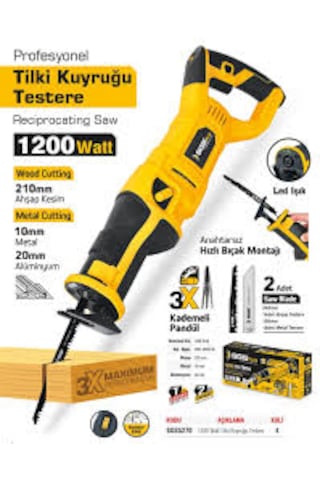 Sgs Plus SGS5270 -1200 W Elektrikli Tilki Kuyruğu Testere Makinesi