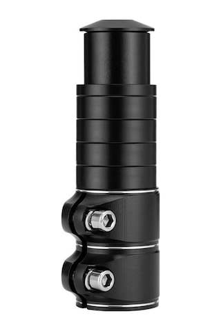 Lemestar Dağ Bisikleti Sap Uzatıcısı 70mm - 28.6mm Çaplı Aluminyum, Ergonomik El Tutucu Yüksekliği Artırıcı, Siyah Siyah