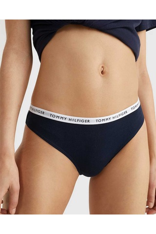 White/Desert Sky/Primary Red Kadın Tommy Hilfiger Thong Print 3’L