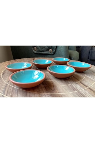 Athstore Turkuaz Sosluk Reçellik Çerezlik Lokumluk Kase 6lı Set Turkuaz