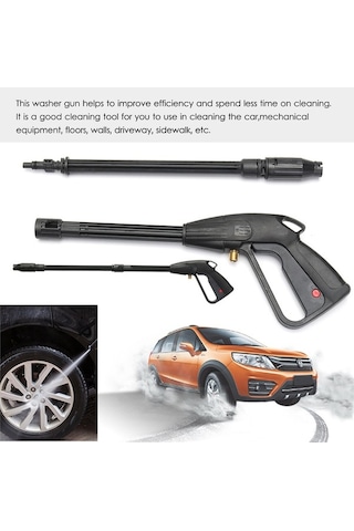 Pazly Yüksek Basınçlı Su Püskürtme Tabancası M14, 160bar, Uzun Direk, Dayanıklı Temizleme Aracı