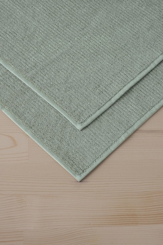 Pana Bathmat 303 - Yeni Trend, 50x75cm. 2ad. Premium Ayak Havlusu / Banyo Paspas Seti Yeşil