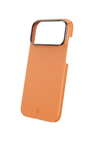 Apple Uyumlu iPhone 17 Pro Max Kılıf Wiwu Dcc-208 M-safe Şarj Özellikli Aramid Fiber Kevlar Kapak Turuncu Turuncu