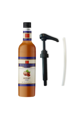 Simonelli Kahve ve Kokteyl Şurubu Fındık Aromalı 700 ML + Pompa