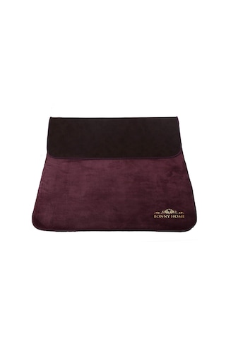 Bonny Home Unicolor Düz Mürdüm 2li Banyo Paspası Halısı Seti Kaymaz Krem