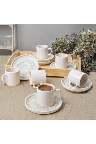 Keramika Groundlace Nordic Kahve Takımı 12 Parça 6 Kişilik 21501