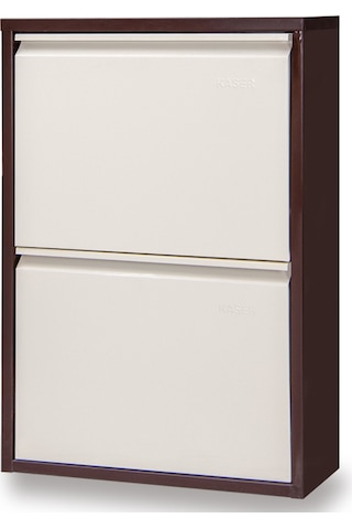 Kaser Metal 2 Li Metal Ayakkabılık Kahve Krem Kahverengi