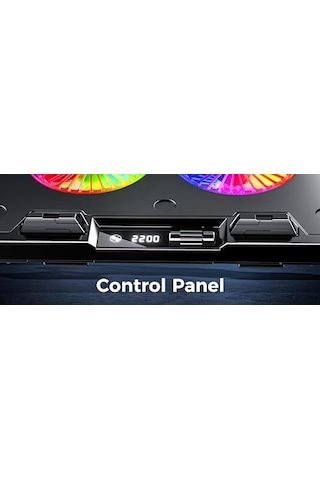 Gt102 Gaming Laptop Soğutucu, 2200rpm, Rgb Işıklı, Led Display, Notebook Soğutucu Stand