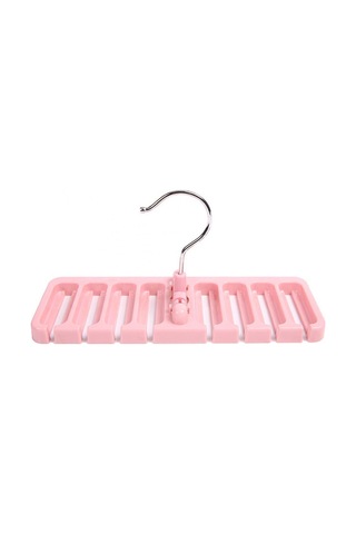 Dolap Saklama Rafı Kravat Kemer Eşarp Düzenleyici Yer Tasarrufu Sağlayan Döner Askı Tutucu Arı Pembe