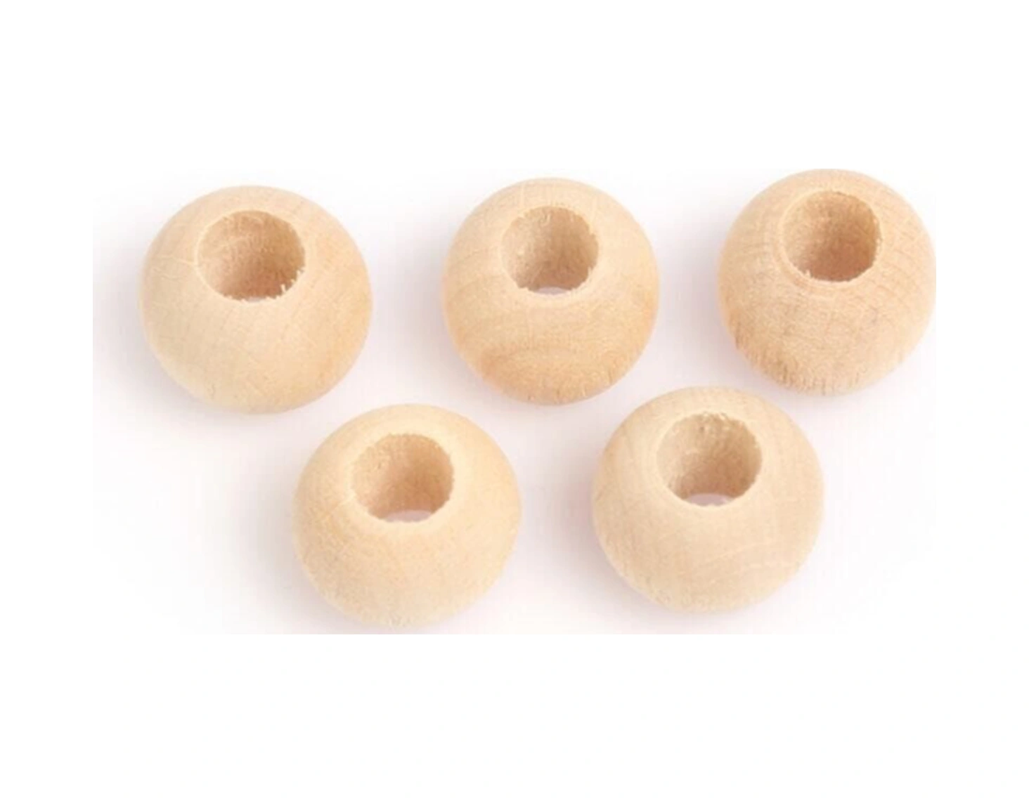 10mm Cilasız Ahşap Boncuk 20gram 50 Adet Makrome Boncuk, Tahta Boncuk