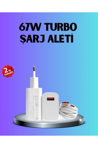 67 Watt Type C Hızlı Şarj Başlık Xiaomi Black Shark Uyumlu Renkli