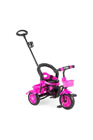 Moony Baby MB504 Trend Bike Ebeveyn Kontrollü 3 Tekerlekli Çocuk Bisikleti Fuşya - Siyah