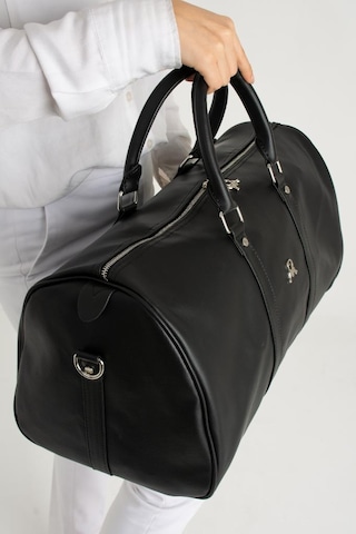 Seyehat Spor Çantası 38 Lt Kabin Boy Valiz 48 35 Cm El Valizi Vegan Deri Unisex 48 35 Cm Suni Deri Siyah